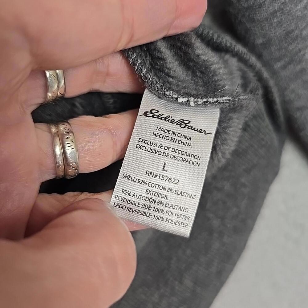 Eddie Bauer Fleece Lined Crew Neck Sweatshirt Men’s Gray Large - Picture 4 of 9